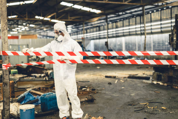 Professional Biohazard technician working in Browns Mills, NJ